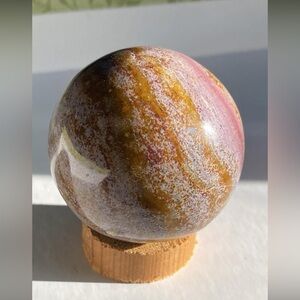 Pink Ocean Jasper Stone Sphere